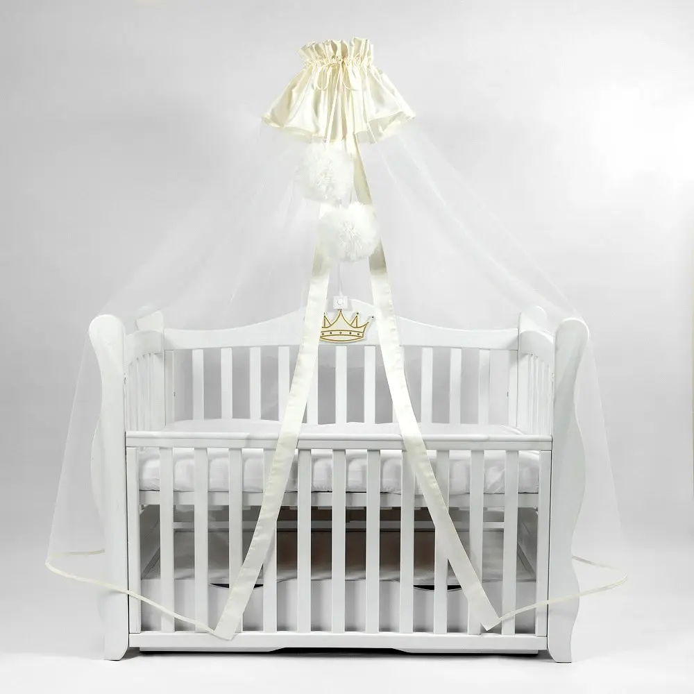 Балдахин для кроватки PernaMea Premium 170x400 (Ivory)