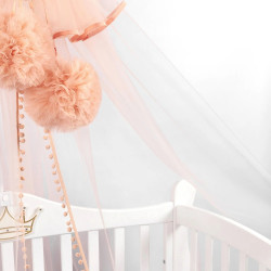 Балдахин для кроватки PernaMea Premium Pompom 170x400 (Blush) Thumb