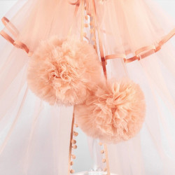 Балдахин для кроватки PernaMea Premium Pompom 170x400 (Blush) Thumb