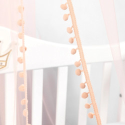 Балдахин для кроватки PernaMea Premium Pompom 170x400 (Blush) Thumb