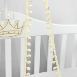 Балдахин для кроватки PernaMea Premium Pompom 170x400 (Ivory) Thumb