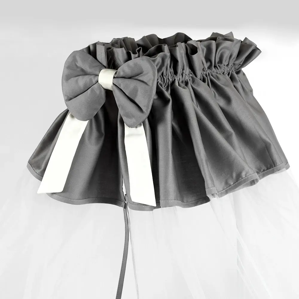 Baldachin pentru patut PernaMea Satin (Grey) - 2
