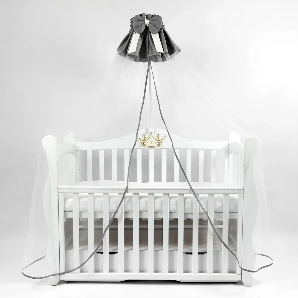 Baldachin pentru patut PernaMea Satin (Grey)