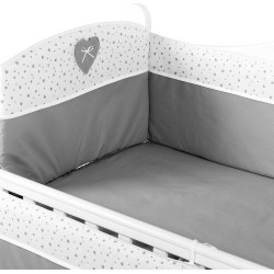 Bara de protectie pentru patut PernaMea Confort Stars 120x60 (Grey) Thumb