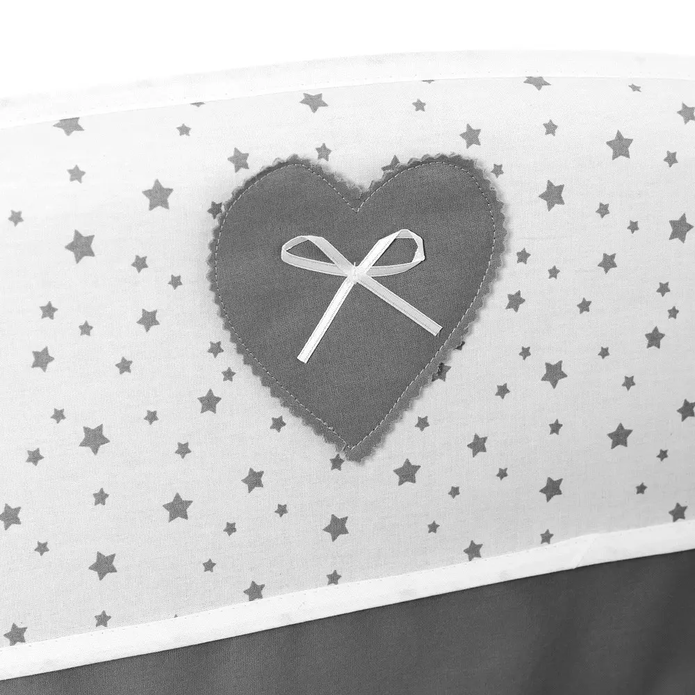 Bara de protectie pentru patut PernaMea Confort Stars 120x60 (Grey) - 3