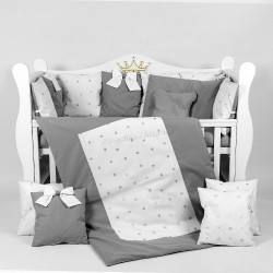 Lenjerie de pat pentru copii PernaMea Perne 60x120 (Grey)