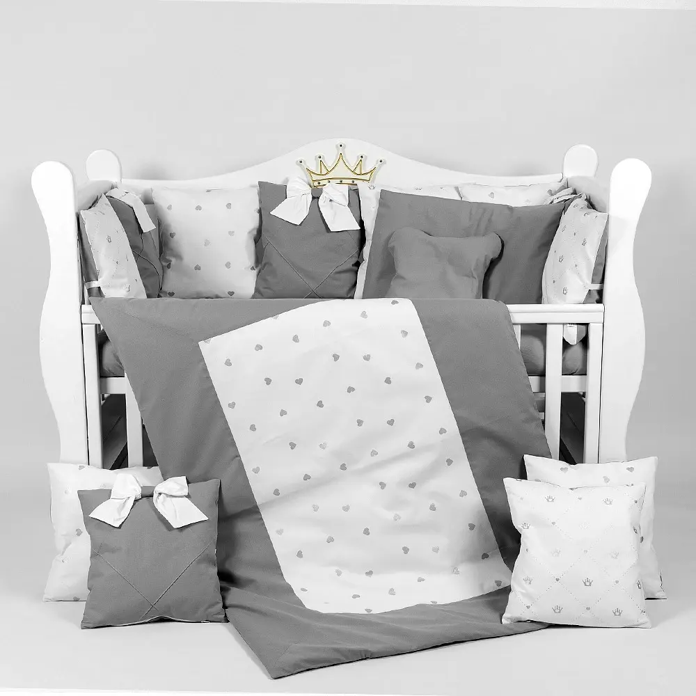 Lenjerie de pat pentru copii PernaMea Perne 60x120 (Grey)