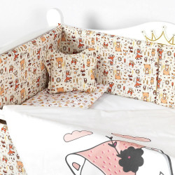 Lenjerie de pat pentru copii PernaMea Baby Forest 60x120 (Beige) Thumb