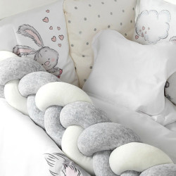 Lenjerie de pat pentru copii PernaMea Bunny 60x120 (Grey) Thumb