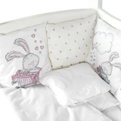 Lenjerie de pat pentru copii PernaMea Bunny 60x120 (Grey) Thumb