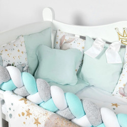 Lenjerie de pat pentru copii PernaMea Bunny 60x120 (Turqoise) Thumb