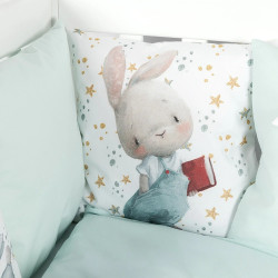 Lenjerie de pat pentru copii PernaMea Bunny 60x120 (Turqoise) Thumb