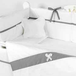 Lenjerie de pat pentru copii PernaMea Elegance 60x120 (Grey) Thumb