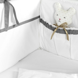 Lenjerie de pat pentru copii PernaMea Elegance 60x120 (Grey) Thumb