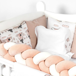 Lenjerie de pat pentru copii PernaMea Foxy 60x120 (White/Beige) Thumb
