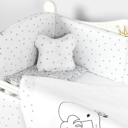 Lenjerie de pat pentru copii PernaMea Lovely Giraffe 60x120 (Grey/White) Thumb