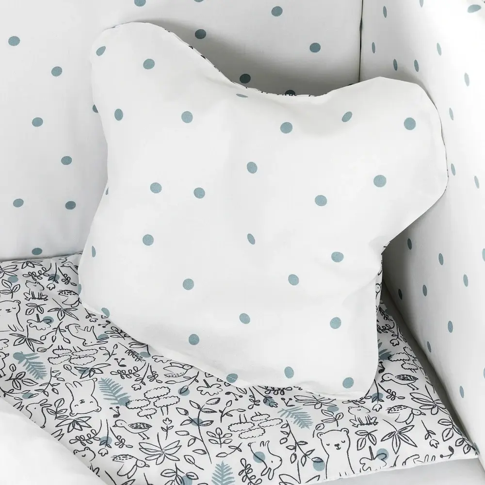 Lenjerie de pat pentru copii PernaMea Lovely Giraffe 60x120 (Grey/White) - 4