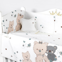 Lenjerie de pat pentru copii PernaMea Lovely Puppy 60x120 (White) Thumb