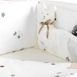 Lenjerie de pat pentru copii PernaMea Lovely Puppy 60x120 (White) Thumb