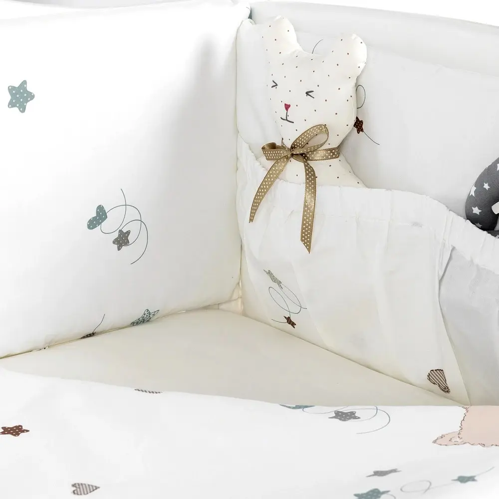Lenjerie de pat pentru copii PernaMea Lovely Puppy 60x120 (White) - 6