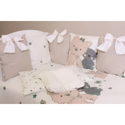 Lenjerie de pat pentru copii PernaMea Perne Lovely Puppy 60x120 (White/Brown) Thumb