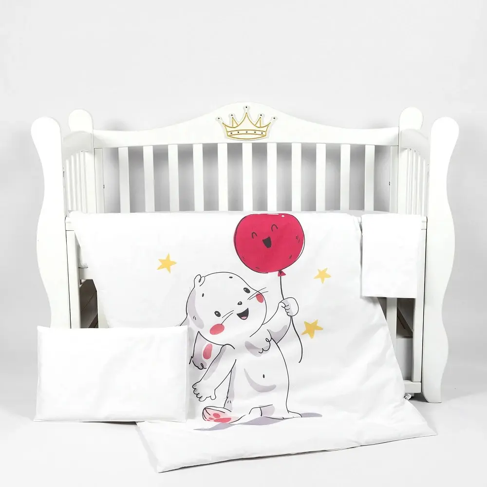 Lenjerie de pat pentru copii PernaMea Premium Bunny 60x120 (Grey)