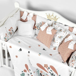 Детское постельное белье PernaMea Premium Elephant 60x120 (White/Brown) Thumb