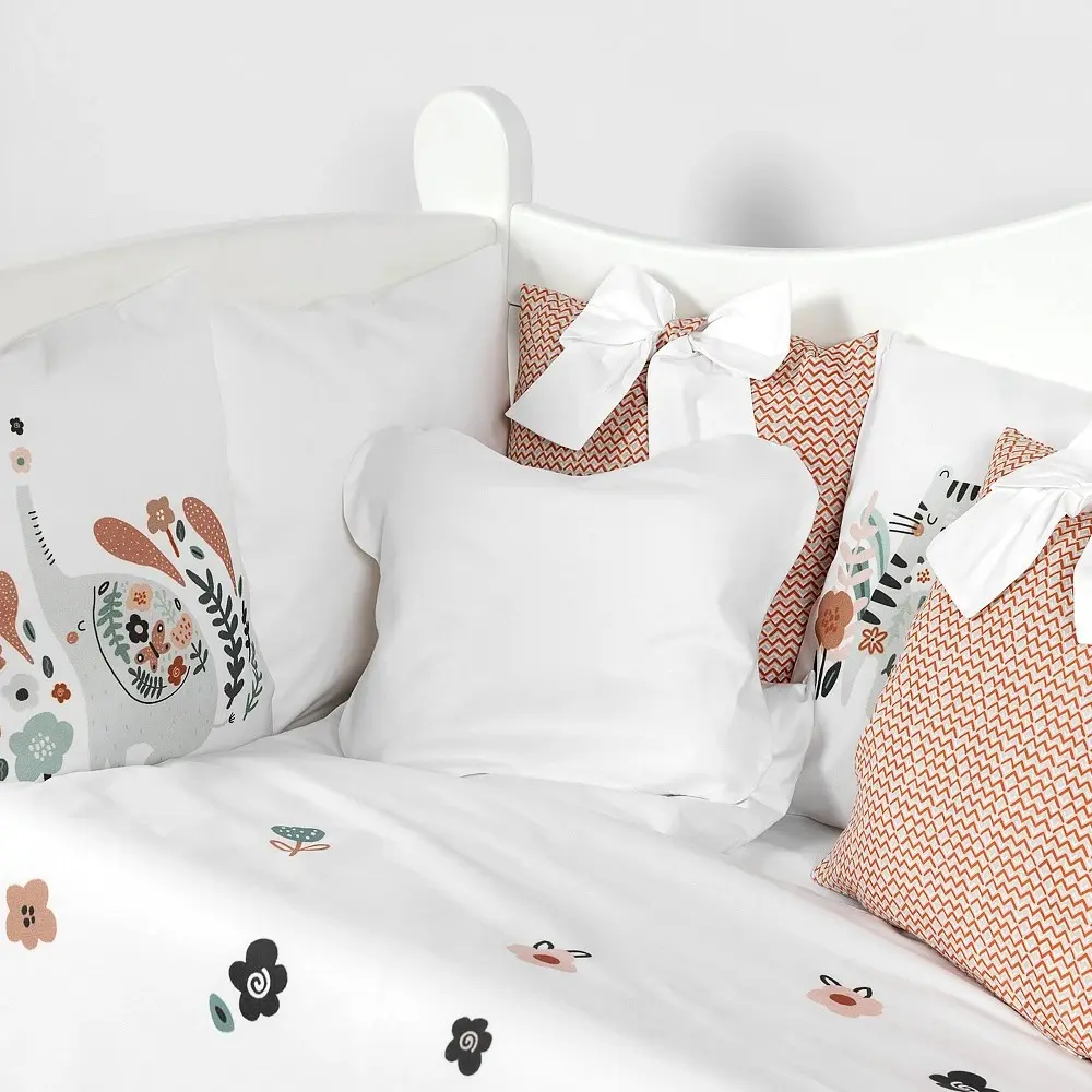 Детское постельное белье PernaMea Premium Elephant 60x120 (White/Brown) - 6