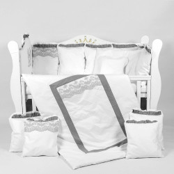 Lenjerie de pat pentru copii PernaMea Royal 60x120 (Grey)
