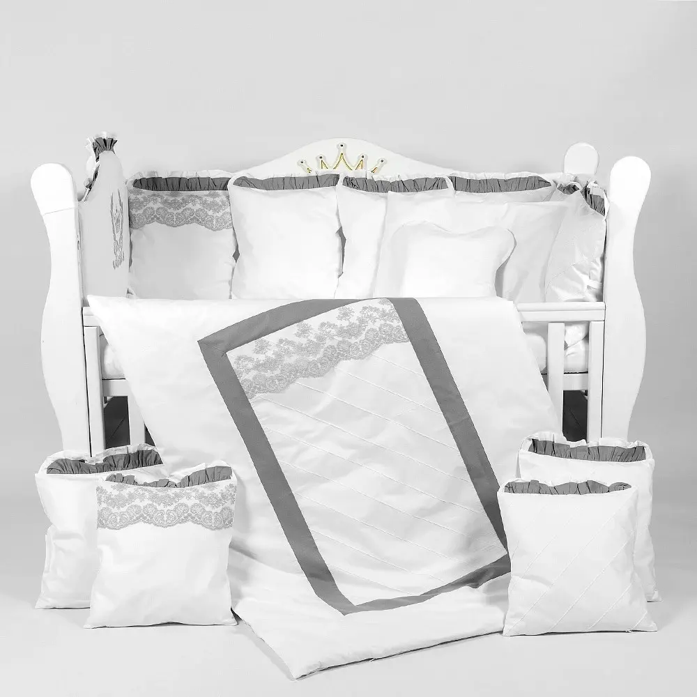 Lenjerie de pat pentru copii PernaMea Royal 60x120 (Grey)