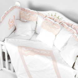Lenjerie de pat pentru copii PernaMea Royal 60x120 (Pink) Thumb