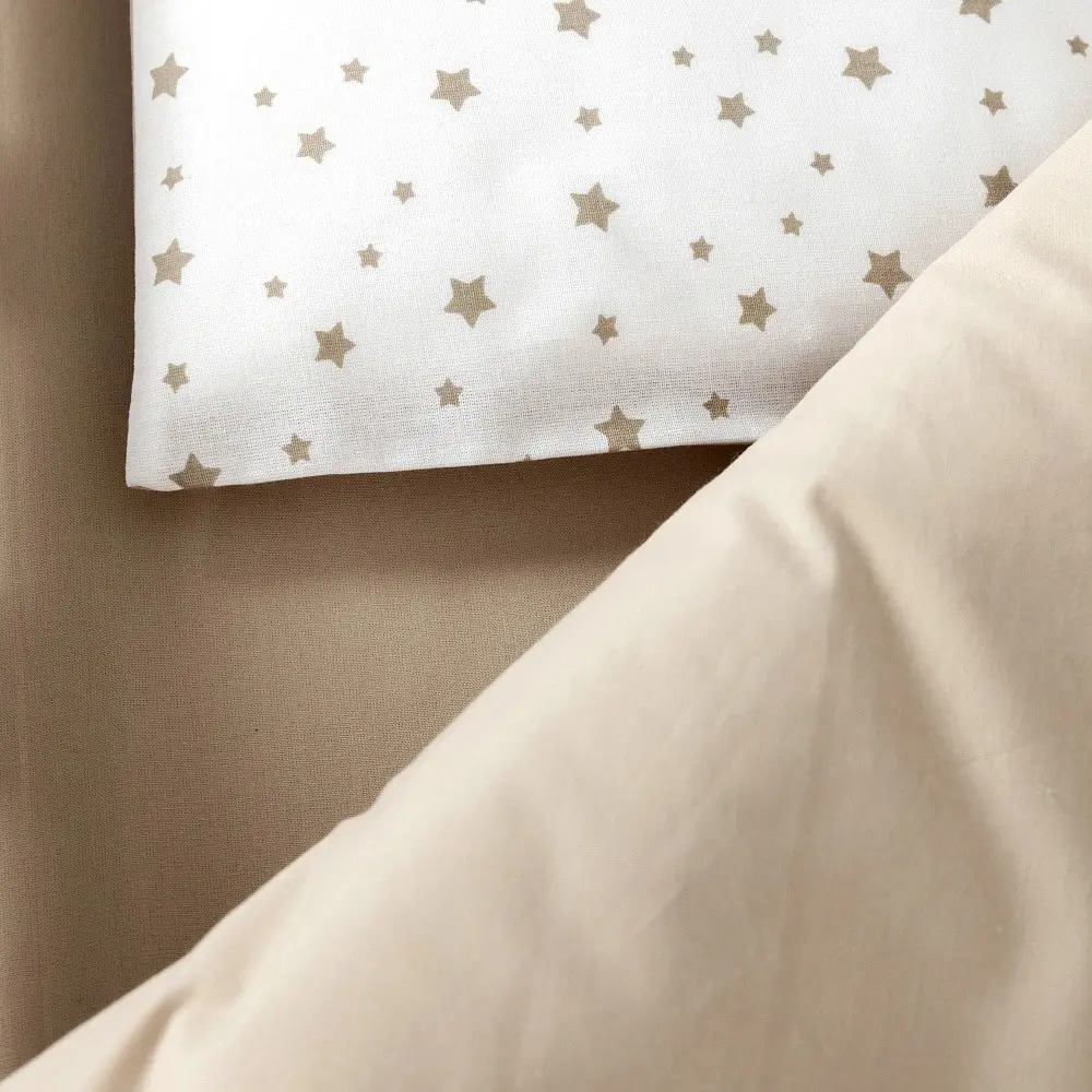 Lenjerie de pat pentru copii PernaMea Stars 60x120 (Brown) - 2