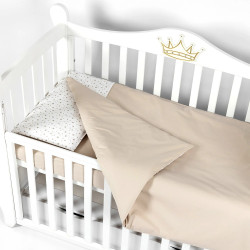 Lenjerie de pat pentru copii PernaMea Stars 60x120 (Brown) Thumb