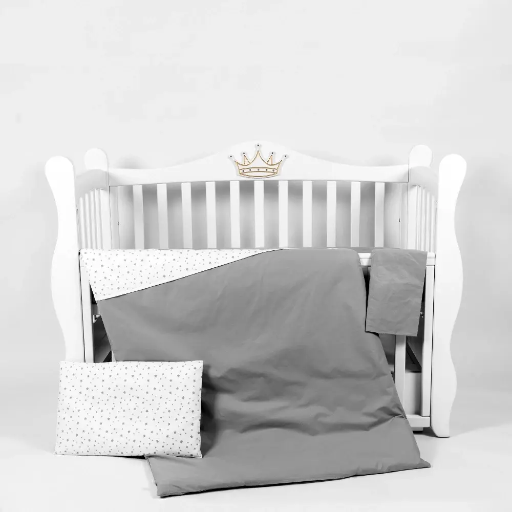 Детское постельное белье PernaMea Stars 60x120 (Grey)