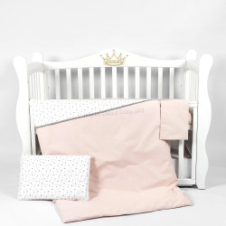 Lenjerie de pat pentru copii PernaMea Stars 60x120 (Pink)