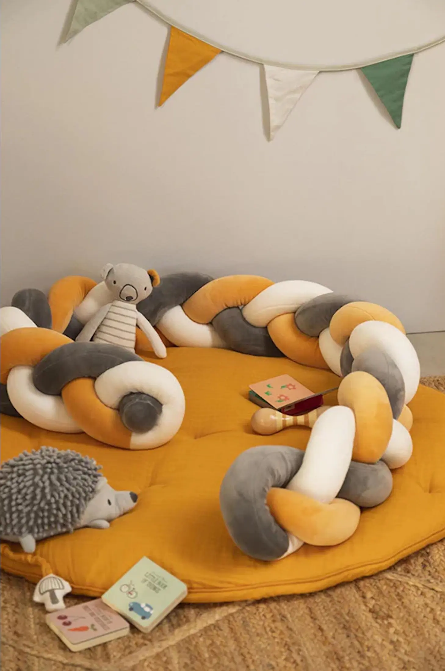 Бортик для детской кровати Premaman 200cm (White/Yellow) - 3