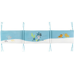 Бортик для детской кровати Premaman Crazy Jungle (Blue/White)