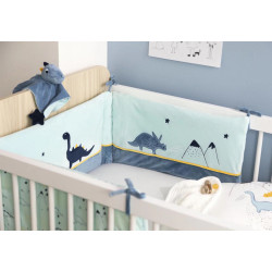 Бортик для детской кровати Premaman Dinos (Blue) Thumb