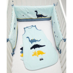 Бортик для детской кровати Premaman Dinos (Blue) Thumb