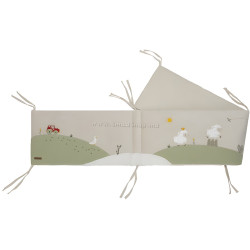 Бортик для детской кровати Premaman Farm Life (Green/Beige)