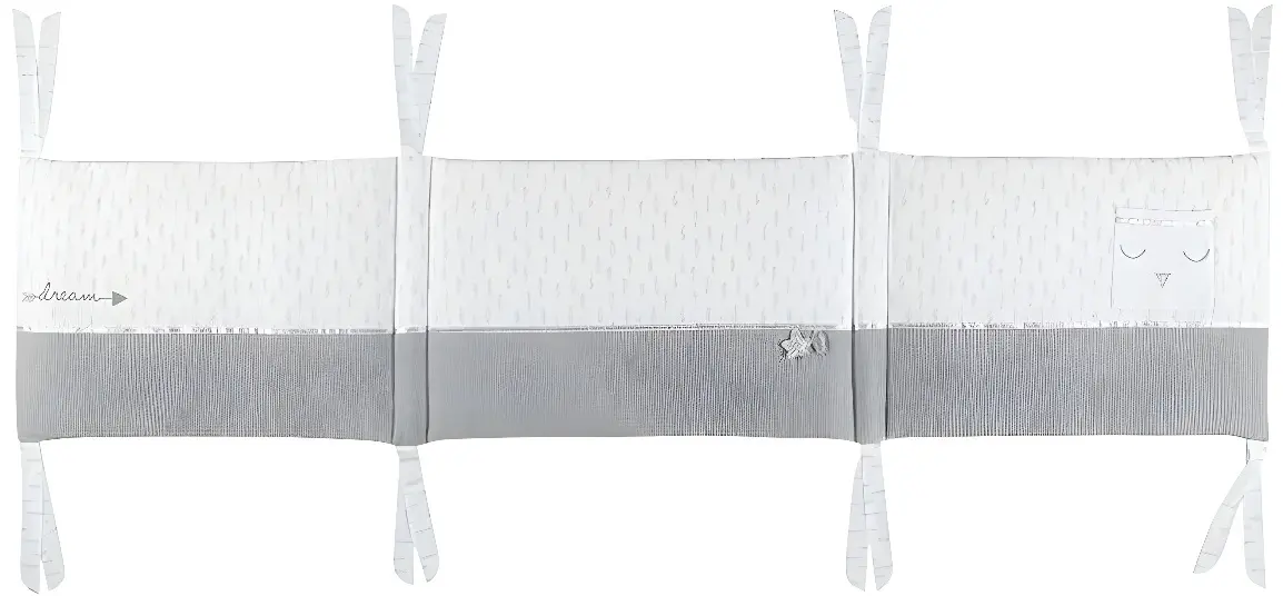 Бортик для детской кровати Premaman Feather (Grey)