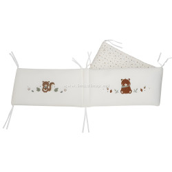 Бортик для детской кровати Premaman Forest King (White)