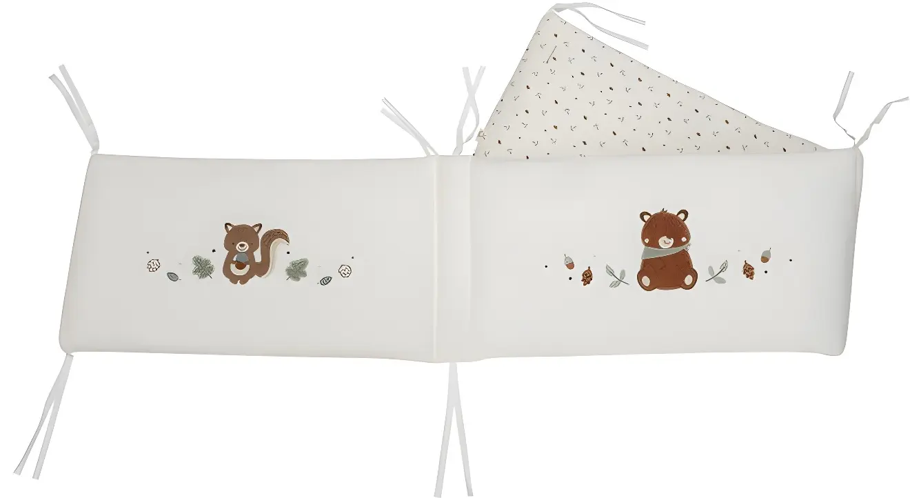 Бортик для детской кровати Premaman Forest King (White)