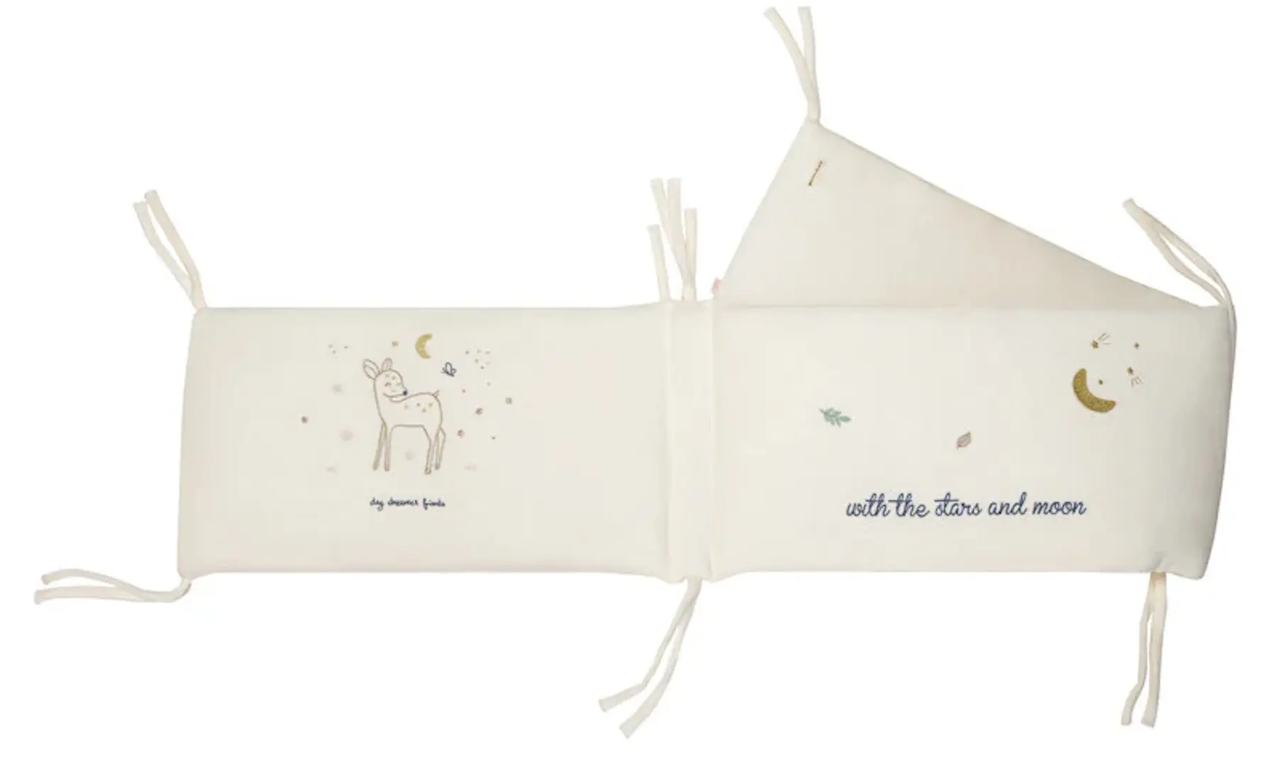 Бортик для детской кровати Premaman Little Deer 180x30 (White)
