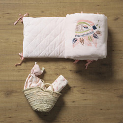 Bara de protectie pentru patut Premaman Magic Bird (Pink) Thumb