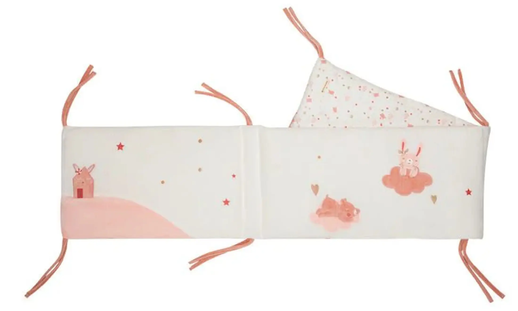 Bara de protectie pentru patut Premaman My Little Princess (Pink/White) - 2