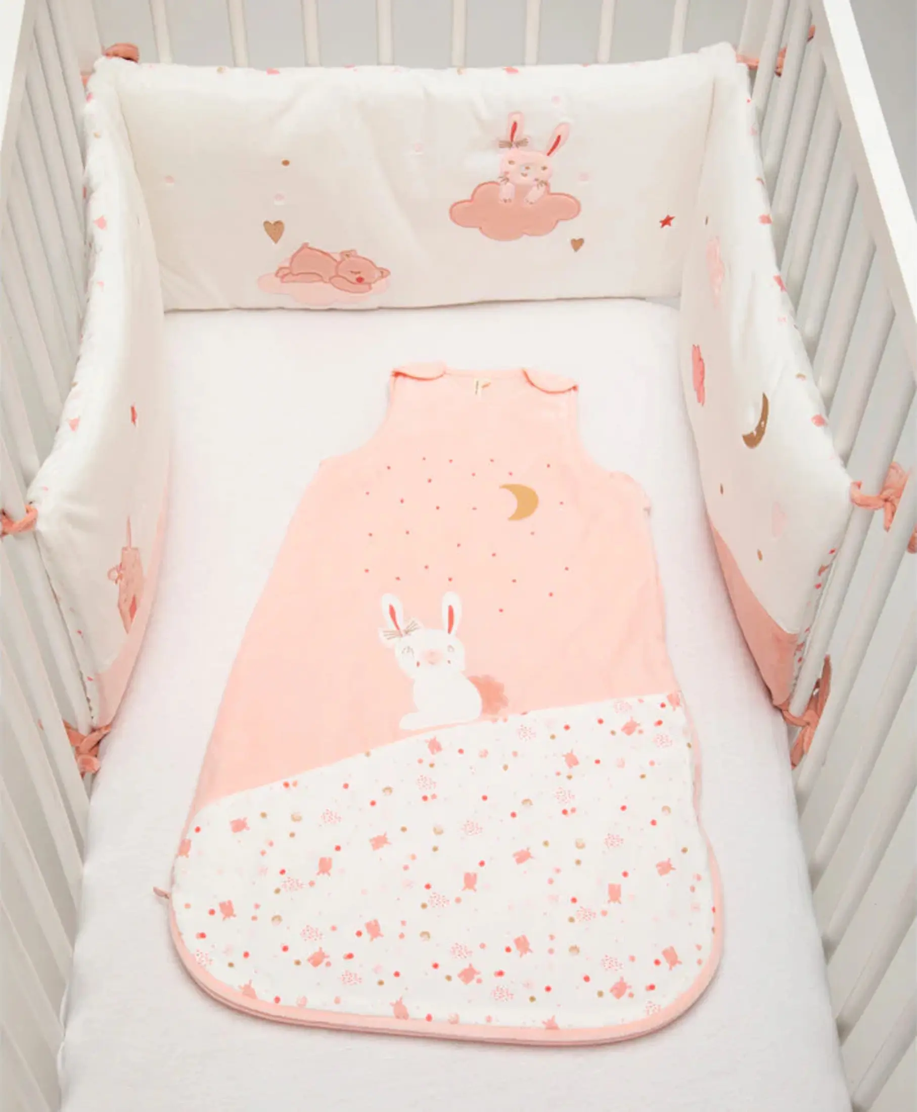 Bara de protectie pentru patut Premaman My Little Princess (Pink/White) - 3