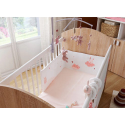 Bara de protectie pentru patut Premaman My Little Princess (Pink/White) Thumb