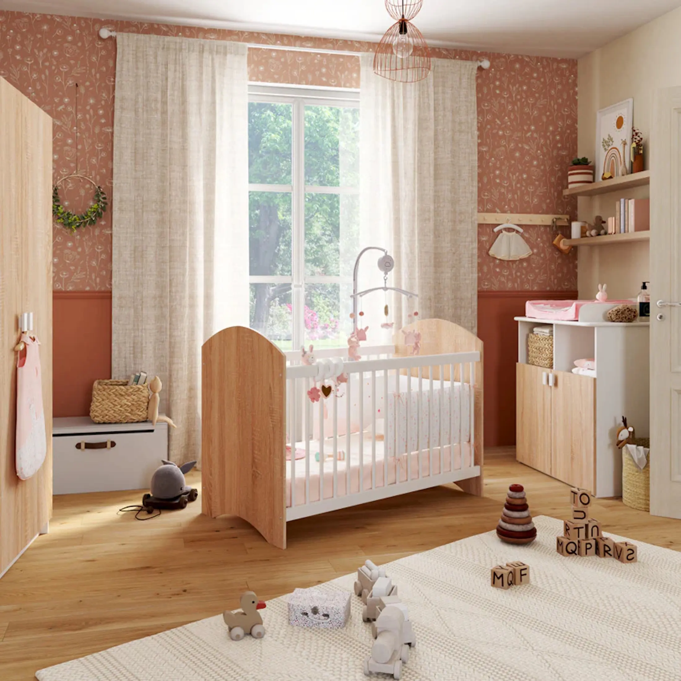 Bara de protectie pentru patut Premaman My Little Princess (Pink/White) - 5