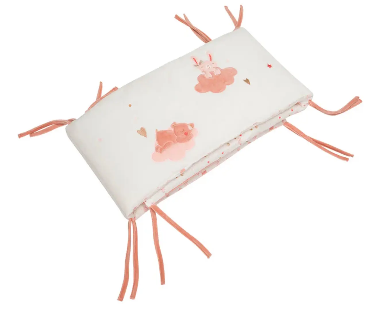 Bara de protectie pentru patut Premaman My Little Princess (Pink/White)